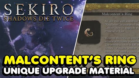 Malcontent Ring Sekiro: The Ultimate Guide to Mastery