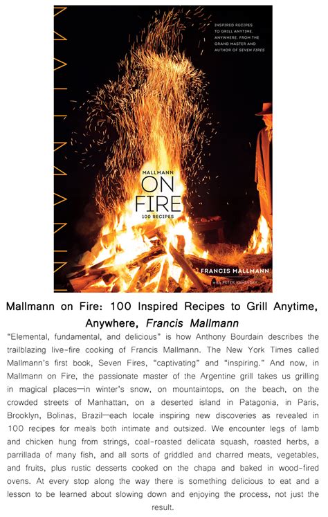 Mallmann on Fire 100 Inspired Recipes to Grill Anytime Anywhere Epub