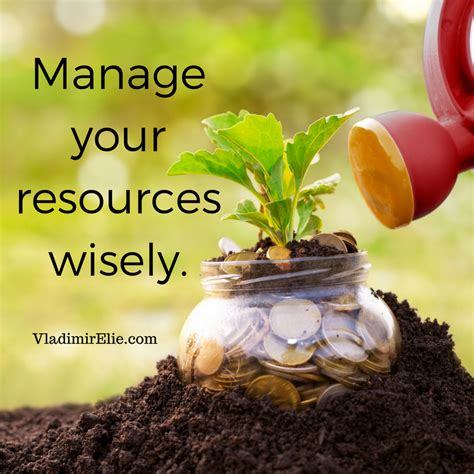 Manage Resources Wisely: