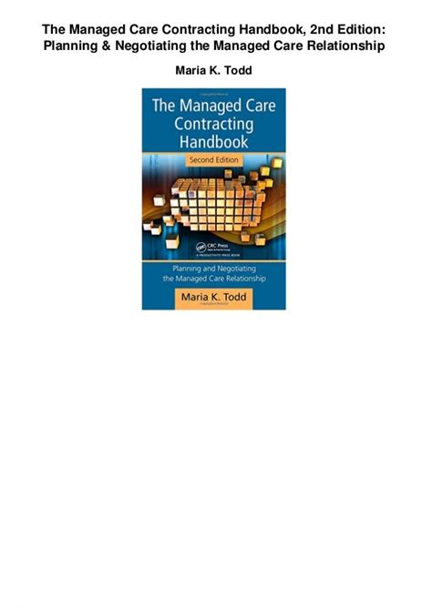 Managed Care Contracting Concepts and Applications for the Health Care Executive Management Series Epub