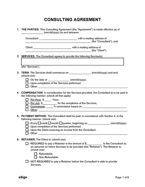Management Consulting Contract Template