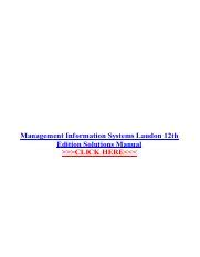 Management Information Systems Laudon 12th Edition Solutions PDF