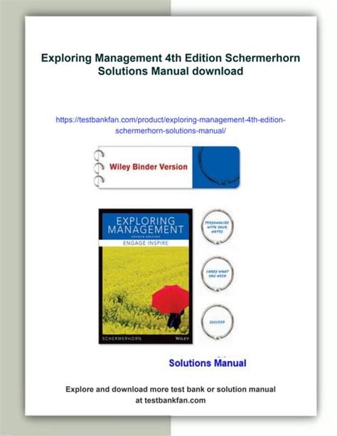 Management Schermerhorn 4th Edition Solutions Kindle Editon