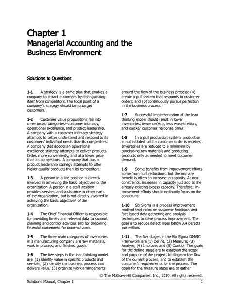 Managerial Accounting 13th Edition Answers PDF