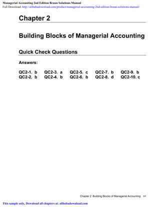 Managerial Accounting 2nd Edition Answers PDF