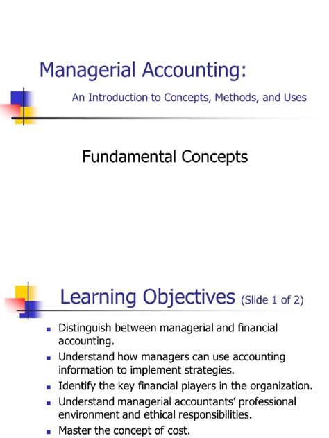 Managerial Accounting An Introduction to Concepts Doc