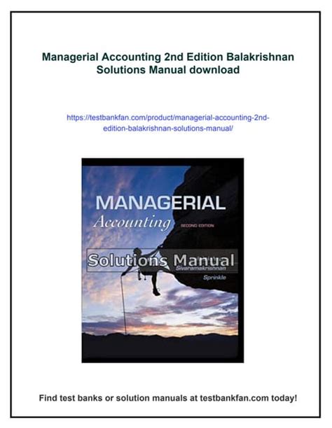 Managerial Accounting Balakrishnan Solutions Epub