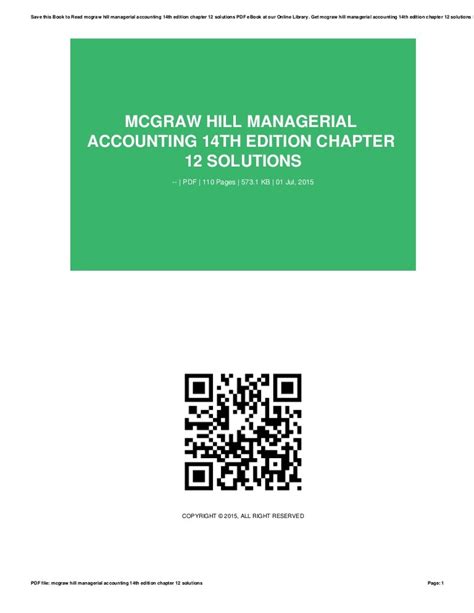 Managerial Accounting Garrison 14th Edition Chapter 12 Solutions Epub