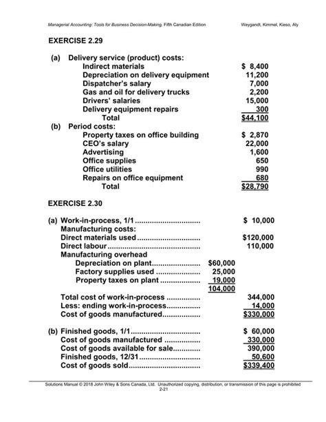 Managerial Accounting Weygandt 5th Edition Solutions Manual Kindle Editon