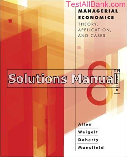 Managerial Economics Theory Applications Solution Manual Epub