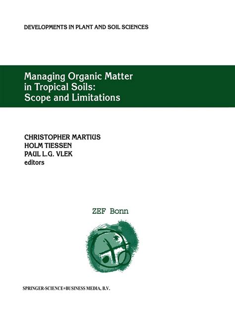 Managing Organic Matter in Tropical Soils Scope and 1st Edition Epub