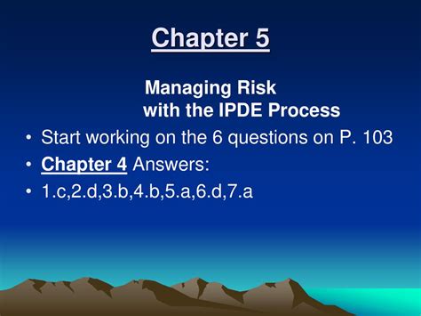 Managing With The Ipde Process Answer Epub