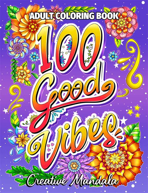 Mandala and Good vibes Coloring Books for Adults Relaxation and Mindfulness