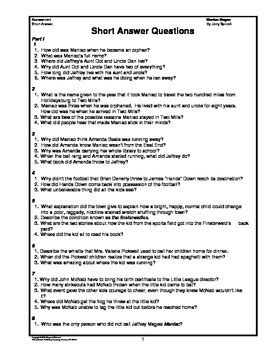 Maniac Magee Short Answer Questions Kindle Editon