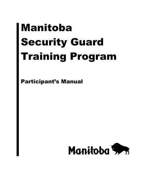 Manitoba Security Guard Manual Ebook Epub