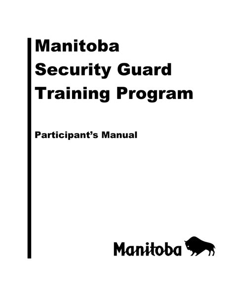 Manitoba Security Guard Manual Ebook Epub