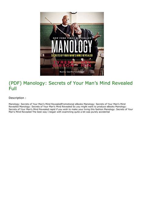 Manology: Secrets of Your Mans Mind Revealed Ebook Epub