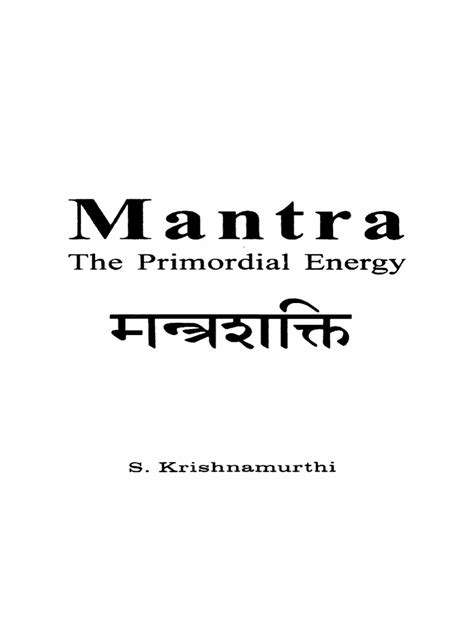 Mantra The Primordial Energy PDF