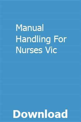 Manual Handling For Nurses Vic Ebook Epub