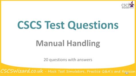 Manual Handling Test Question And Answers PDF