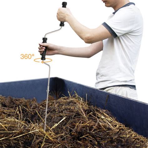 Manual compost turner tools: