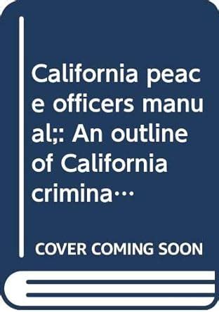 Manual of Criminal Law and Procedure For Peace Officers Epub