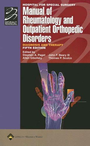 Manual of Rheumatology and Outpatient Orthopedic Disorders Diagnosis and Therapy PDF