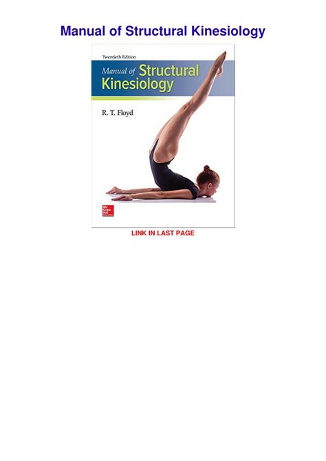 Manual of Structural Kinesiology Epub