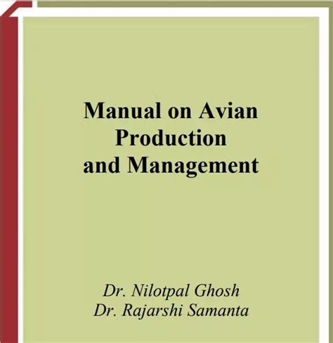 Manual on Avian Production and Management for BVSc and AH Students Doc