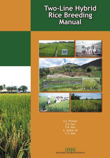 Manual on Rice Breeding Kindle Editon