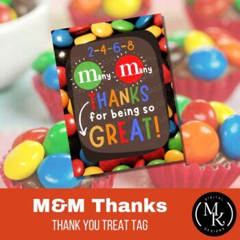 Many And Many Thanks M And M Label Printable