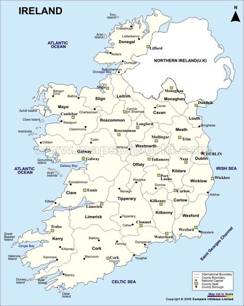 Map Of Ireland Printable Free