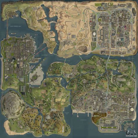 Map for GTA San Andreas: The Ultimate Guide to Exploring Los Santos and Beyond