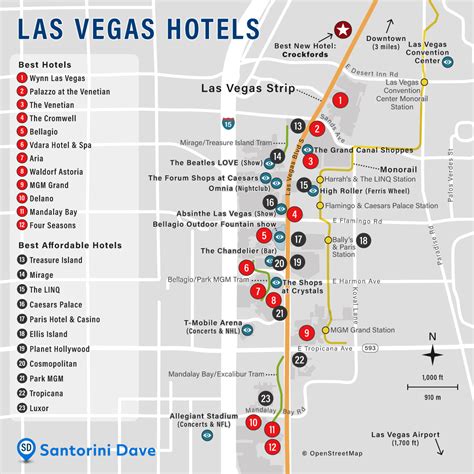 Map of 30+ Hotels on the Las Vegas Strip: Find Your Perfect Stay