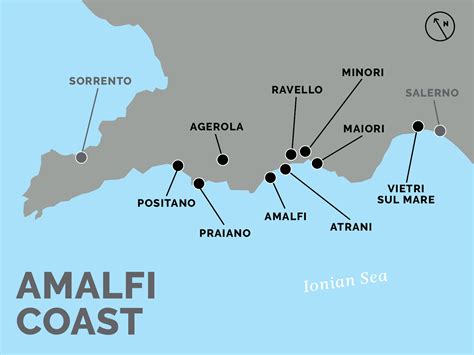 Map of Amalfi Coast, Italy: Explore the Enchanting Beauty