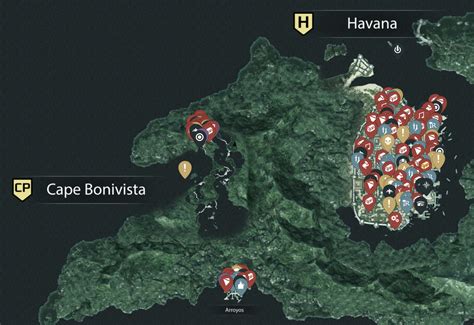 Map of Assassin's Creed 4: Uncovering the Caribbean Paradise