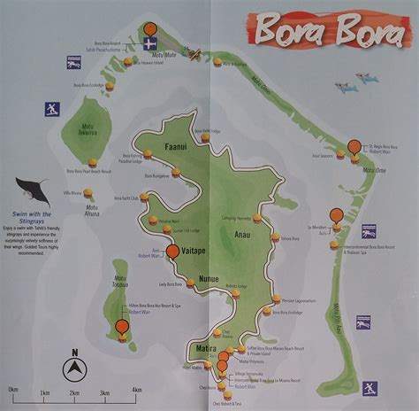 Map of Bora Bora: An Immersive Guide to the South Pacific Paradise