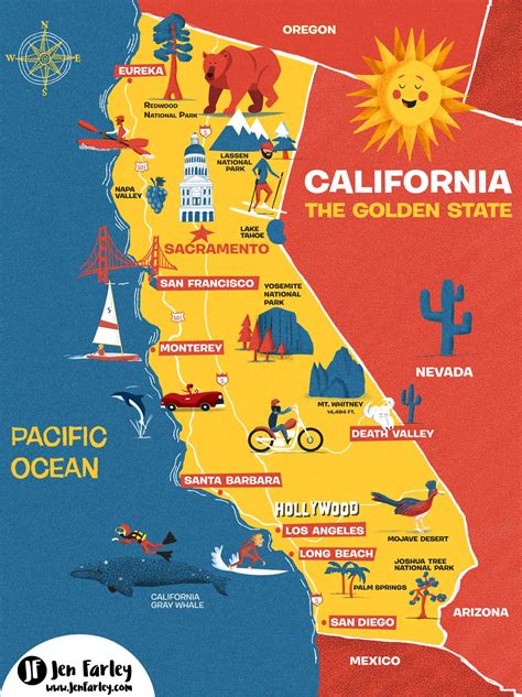 Map of California with Capital: Explore the Golden State