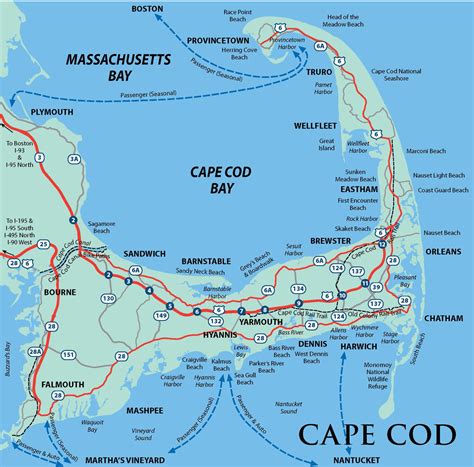 Map of Cape Cod Towns: A Comprehensive Guide to the Region's Coastal Charm