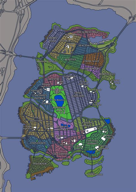 Map of Gotham Districts: An In-Depth Exploration