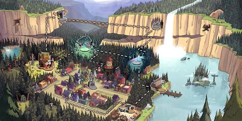 Map of Gravity Falls: A Detailed Guide to the Hidden Town's Enchanting Locations