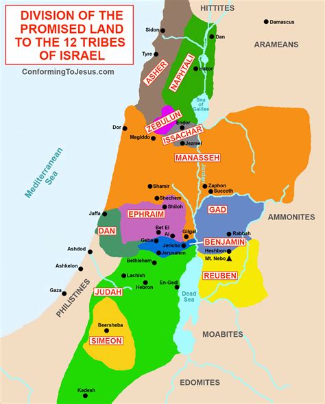 Map of Israel 12 Tribes: Unveiling the Ancient Territories