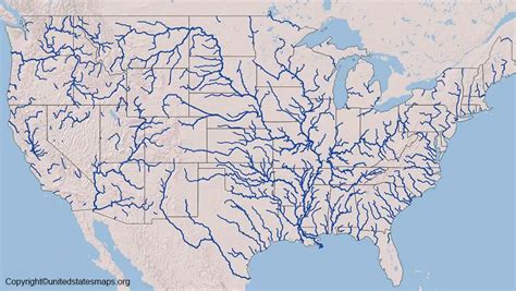 Map of U.S. Rivers: 10,000+ Miles of Flowing History