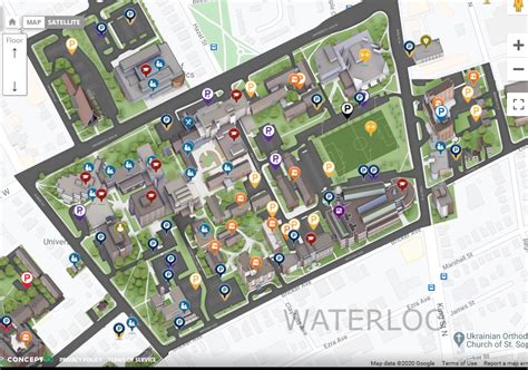 Map of WLU Waterloo Campus