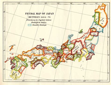 Map of feudal Japan: