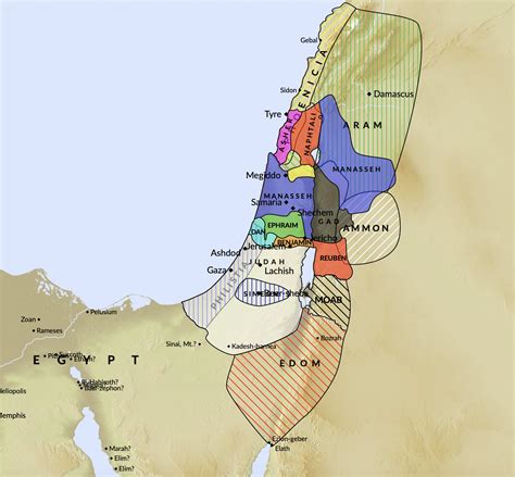 Map of the 12 Tribes of Israel: An Essential Guide to the Ancient Israelite Confederation