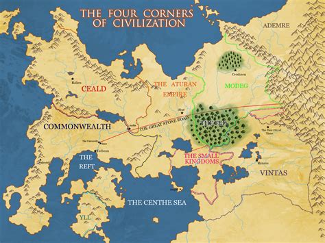 Map of the Kingkiller Chronicles: A Journey Through the Four Corners of the World