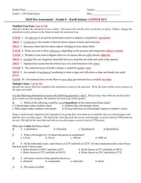Mapping Activity 3 Earth Science Answers Doc