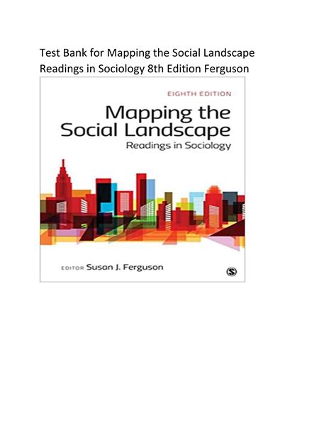 Mapping the Social Landscape Readings in Sociology Reader