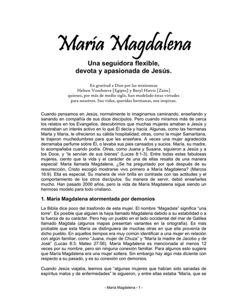 María Magdalena Mary Magdalene Spanish Edition Epub